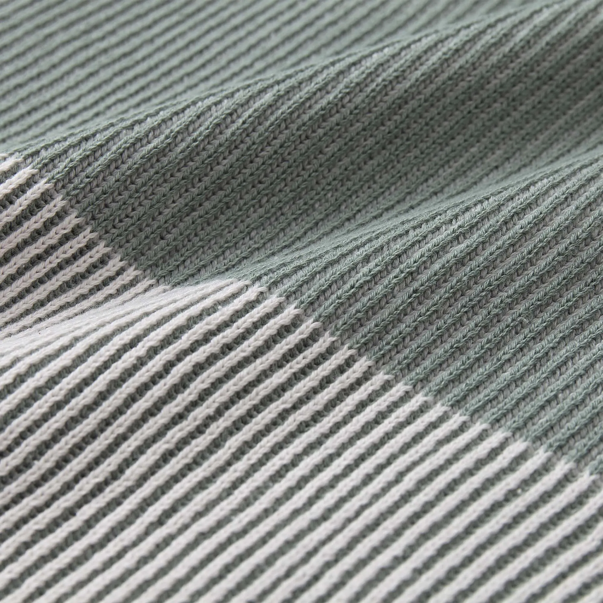 Viseu Cotton Blanket [Aloe green/Ivory/Green grey]