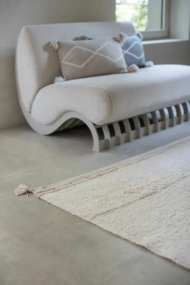 WASHABLE AREA RUG BLOOM NATURAL