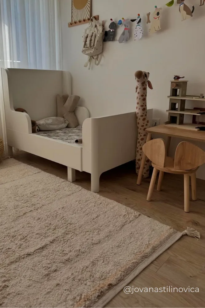 WASHABLE AREA RUG BLOOM NATURAL