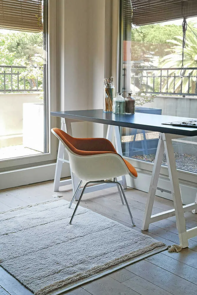 WASHABLE AREA RUG BLOOM NATURAL