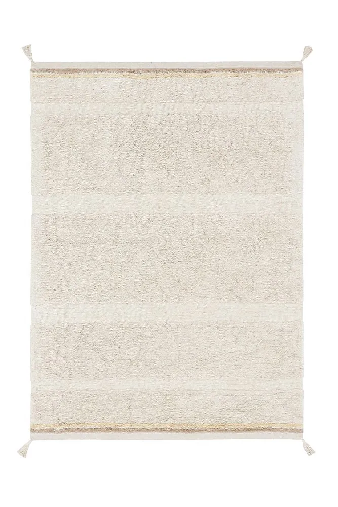 WASHABLE AREA RUG BLOOM NATURAL