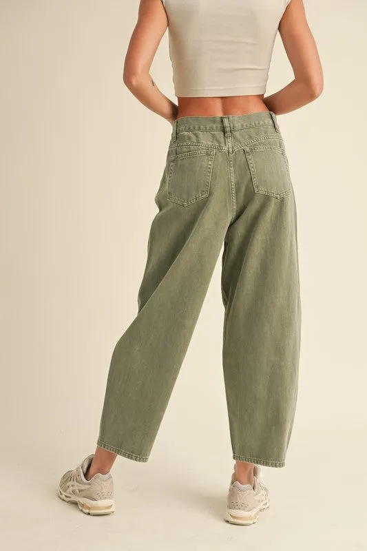 Washed Barrel Pants