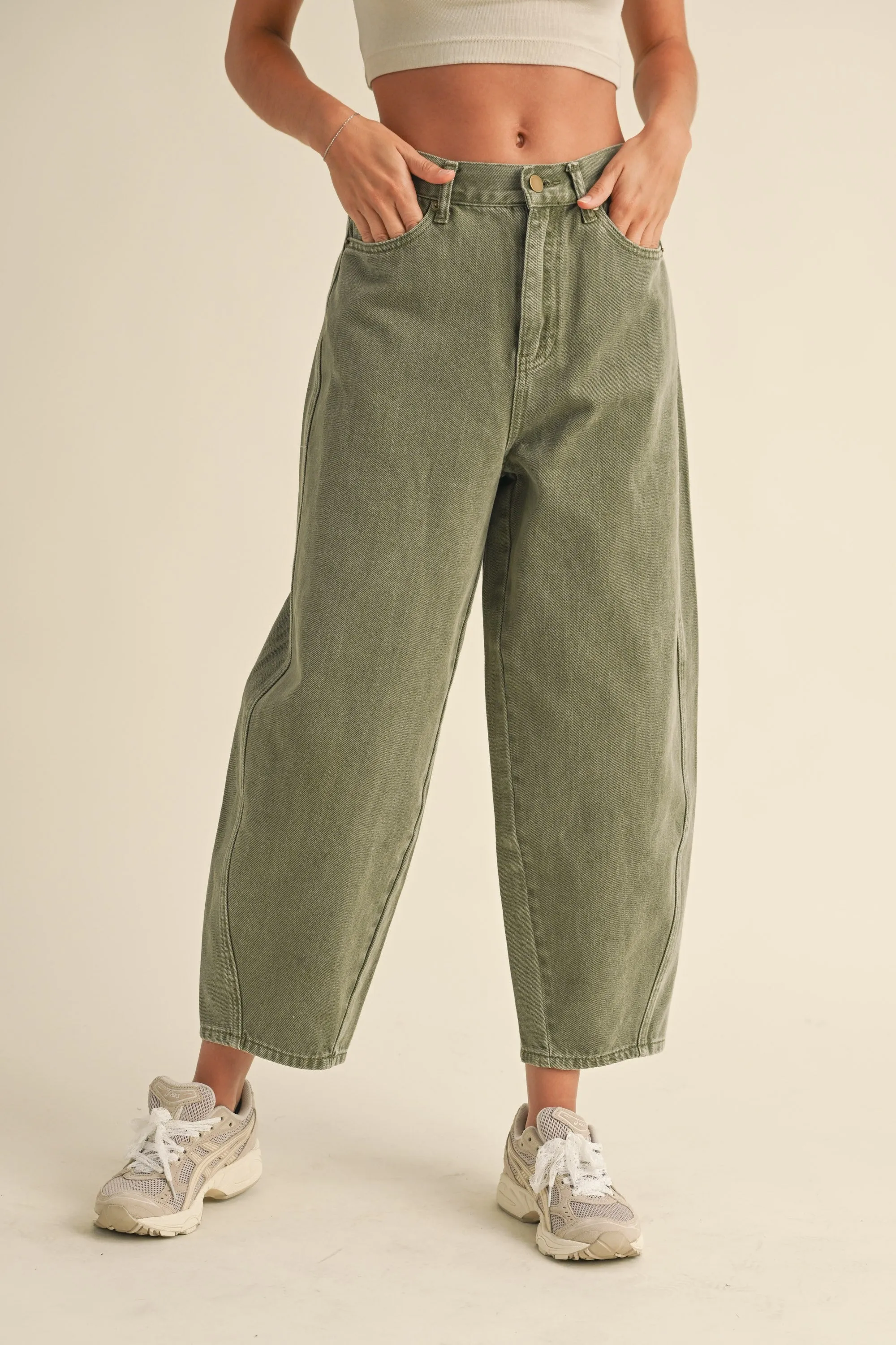 Washed Barrel Pants