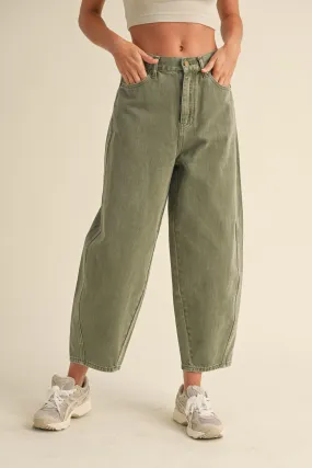 Washed Barrel Pants