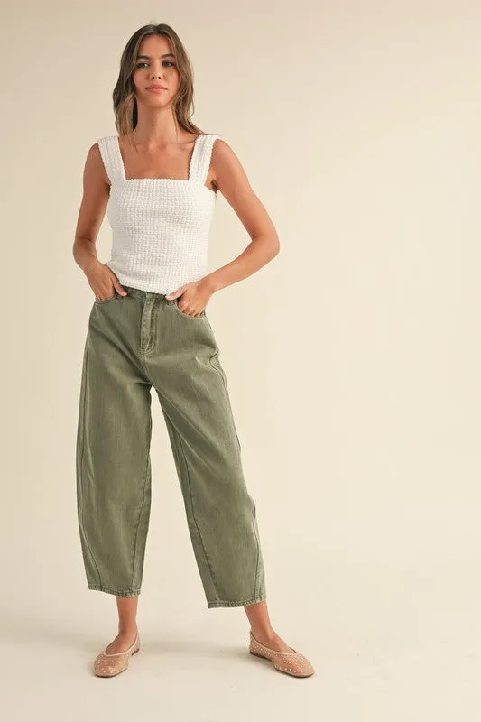 Washed Barrel Pants