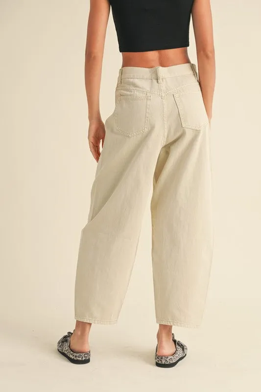 Washed Barrel Pants