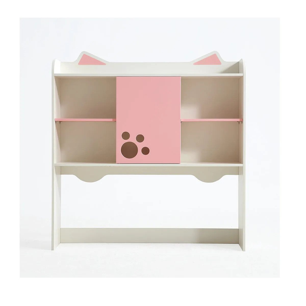 Whimsical Kitty Cat Tall Bookcase and Pink Study Table