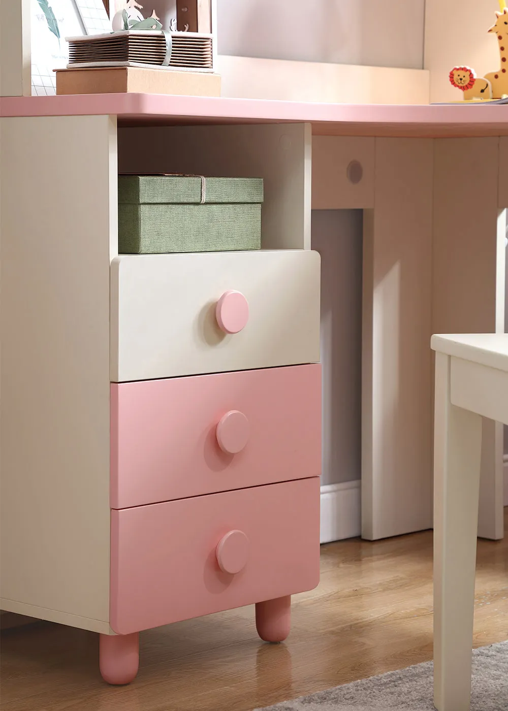 Whimsical Kitty Cat Tall Bookcase and Pink Study Table