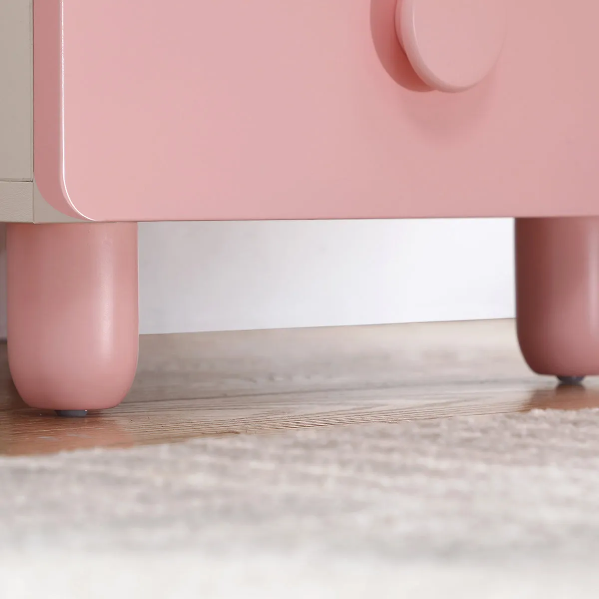 Whimsical Kitty Cat Tall Bookcase and Pink Study Table